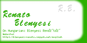 renato blenyesi business card